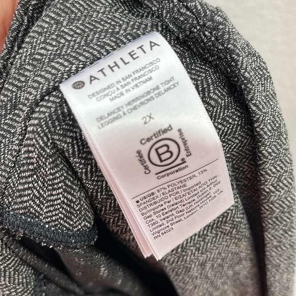 Athleta Delaney‎ Herringbone Tight black grey size 2X - Picture 6 of 12